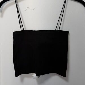Zara Black Top with Thin Straps